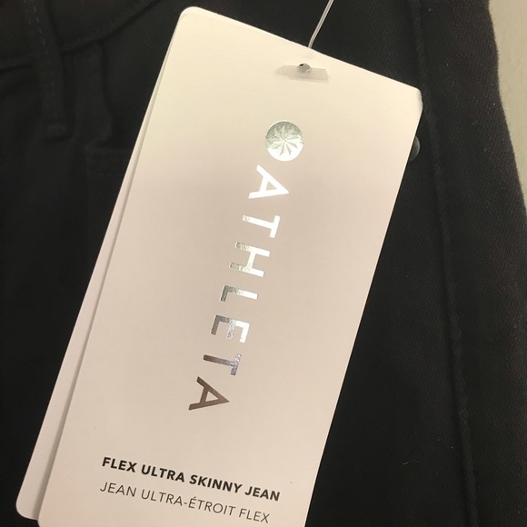 NWT Athleta Flex Ultra Skinny Black Denim Jean 6 - Picture 6 of 8